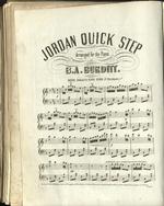 Jordan quick step. Arranged for the Piano by B.A. Burditt.